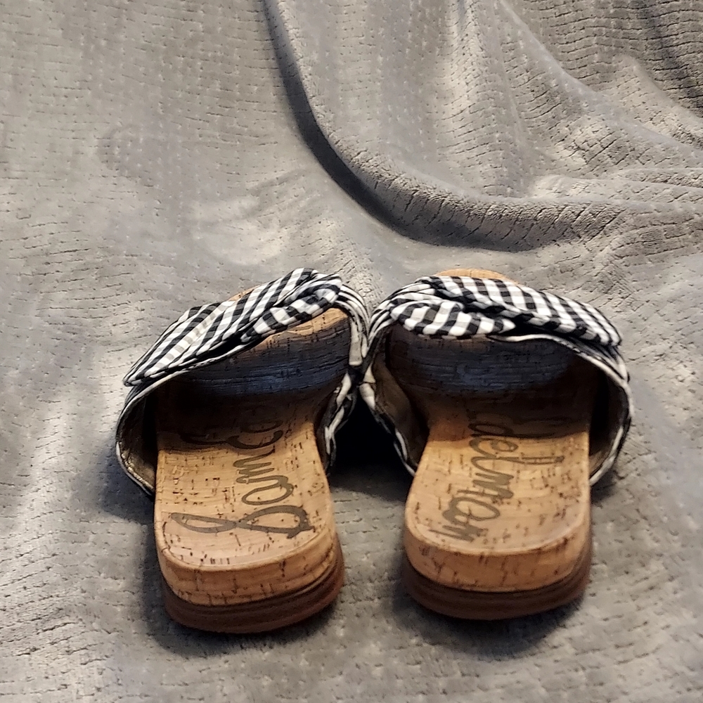 Sam Edelman Heidi Bow Sandal Black White 10 Preppy Cottagecore Coastal View 5